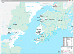 Kenai Peninsula County Wall Map Premium Style 2026